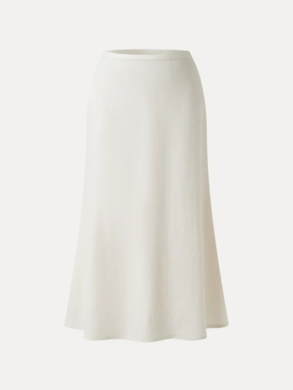 Lyocell-Linen Blend Maxi Flared Pull-On Skirt - Egg Nog